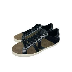 Karl Lagerfeld Paris Suede K Sneaker On Distressed Banded Sole Olive Mens 10 New